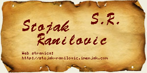 Stojak Ranilović vizit kartica